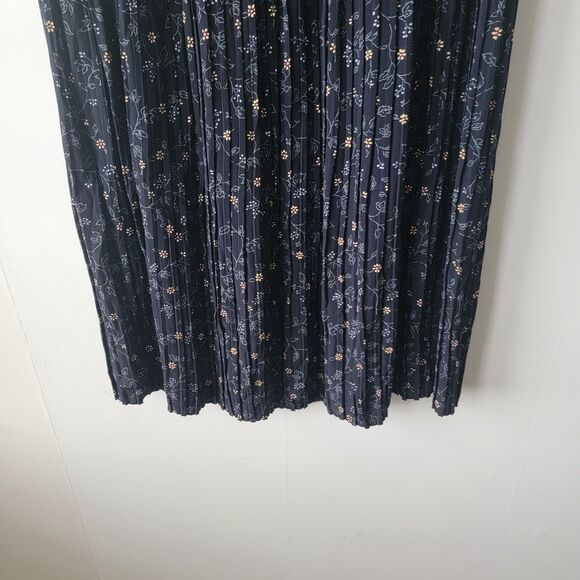 Talbots womens Pleated midi skirt sz xl floral pull on cottagecore boho Peasant - Picture 4 of 7